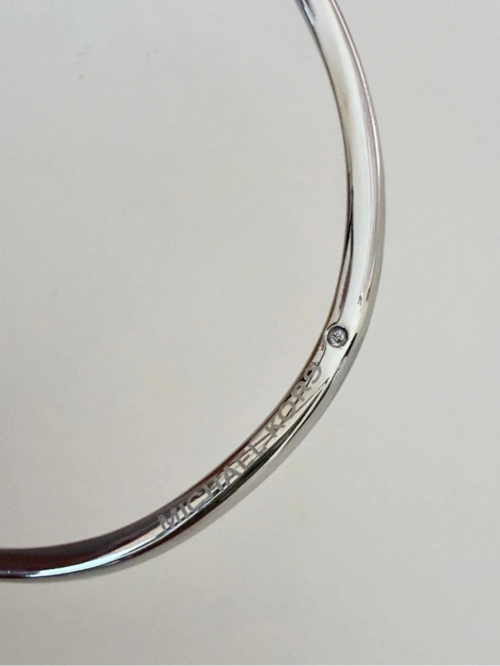 Michael Kors Silver Tone Pave Crystal Crisscross Bangle